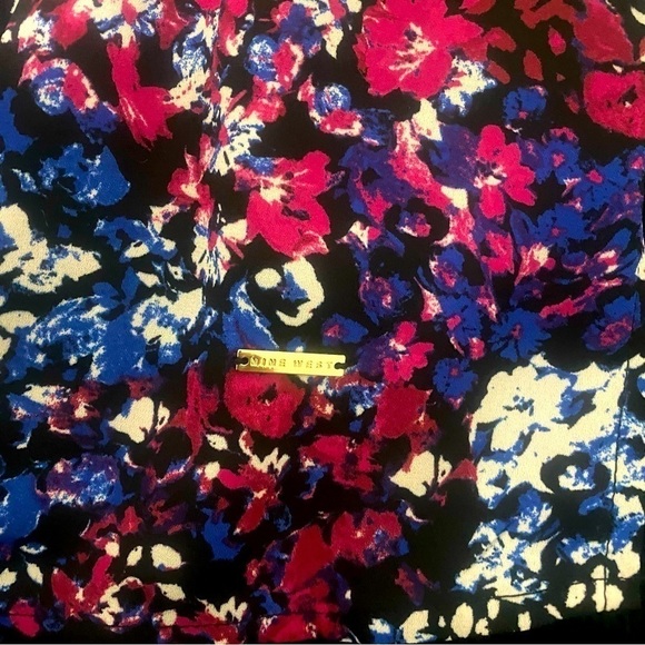 Nine West Women’s Jazz Berry Long Sleeve Blouse Colorful Size Large NWT - Picture 8 of 10